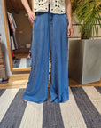 JEANS LEGGERI WIDE LEG BLU SCURO