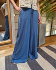 JEANS LEGGERI WIDE LEG BLU SCURO