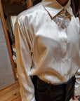 Camicia oversize satinata
