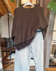 MAGLIA OVERSIZE CON INSERTI IN PELO
