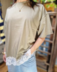 T-SHIRT OVER CON PIZZO