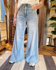 JEANS WIDE-LEG A VITA ALTA