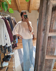 MAGLIA OVERSIZE CON INSERTI IN PELO