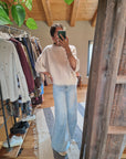 MAGLIA OVERSIZE CON INSERTI IN PELO