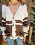 CARDIGAN RIGHE FRANGE