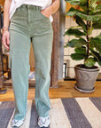 PANTALONE A GAMBA DRITTA VERDE