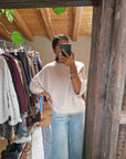 MAGLIA OVERSIZE CON INSERTI IN PELO