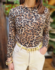 MAGLIA LEOPARDATA MANICHE LUNGHE