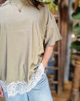 T-SHIRT OVER CON PIZZO