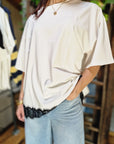 T-SHIRT OVER CON PIZZO