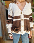 CARDIGAN RIGHE FRANGE