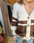 CARDIGAN RIGHE FRANGE