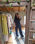 PANTALONI IN TENCEL CON ELASTICO IN VITA