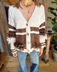 CARDIGAN RIGHE FRANGE