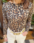 MAGLIA LEOPARDATA MANICHE LUNGHE