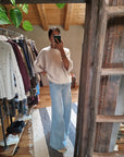 MAGLIA OVERSIZE CON INSERTI IN PELO