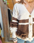 CARDIGAN RIGHE FRANGE