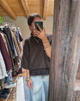 MAGLIA OVERSIZE CON INSERTI IN PELO