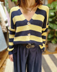 Cardigan rigato