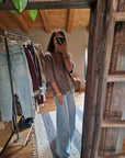 MAGLIA OVERSIZE CON DETTAGLIO INSERTI IN PIZZO