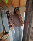 MAGLIA OVERSIZE CON DETTAGLIO INSERTI IN PIZZO