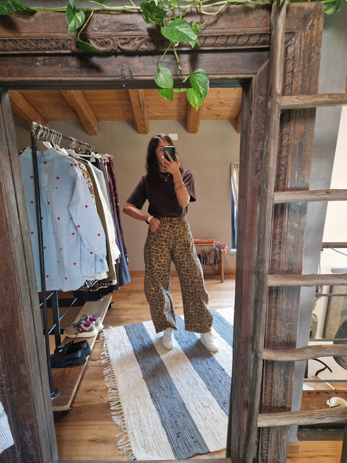 JEANS BALLOON LEOPARDATI