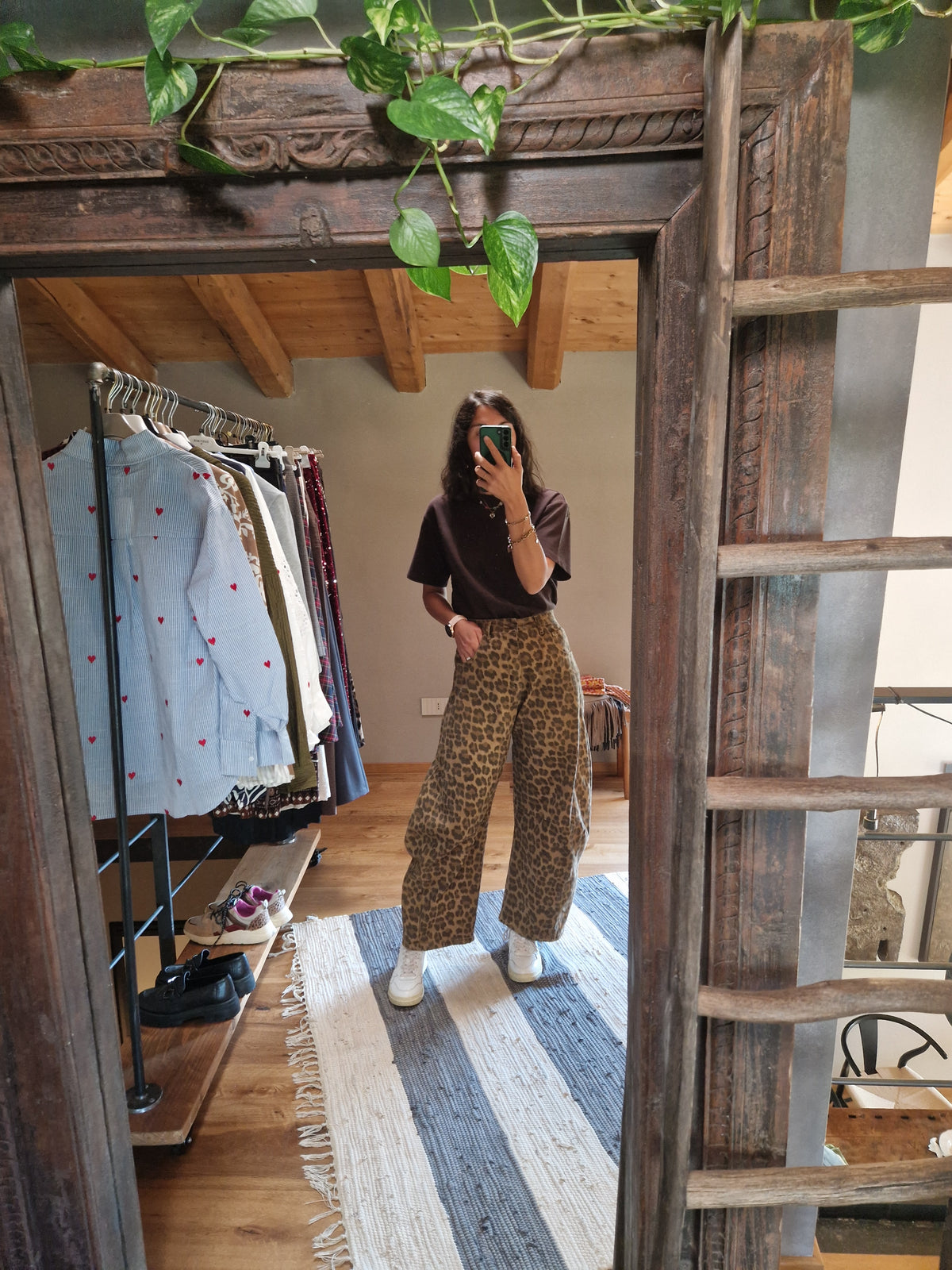 JEANS BALLOON LEOPARDATI