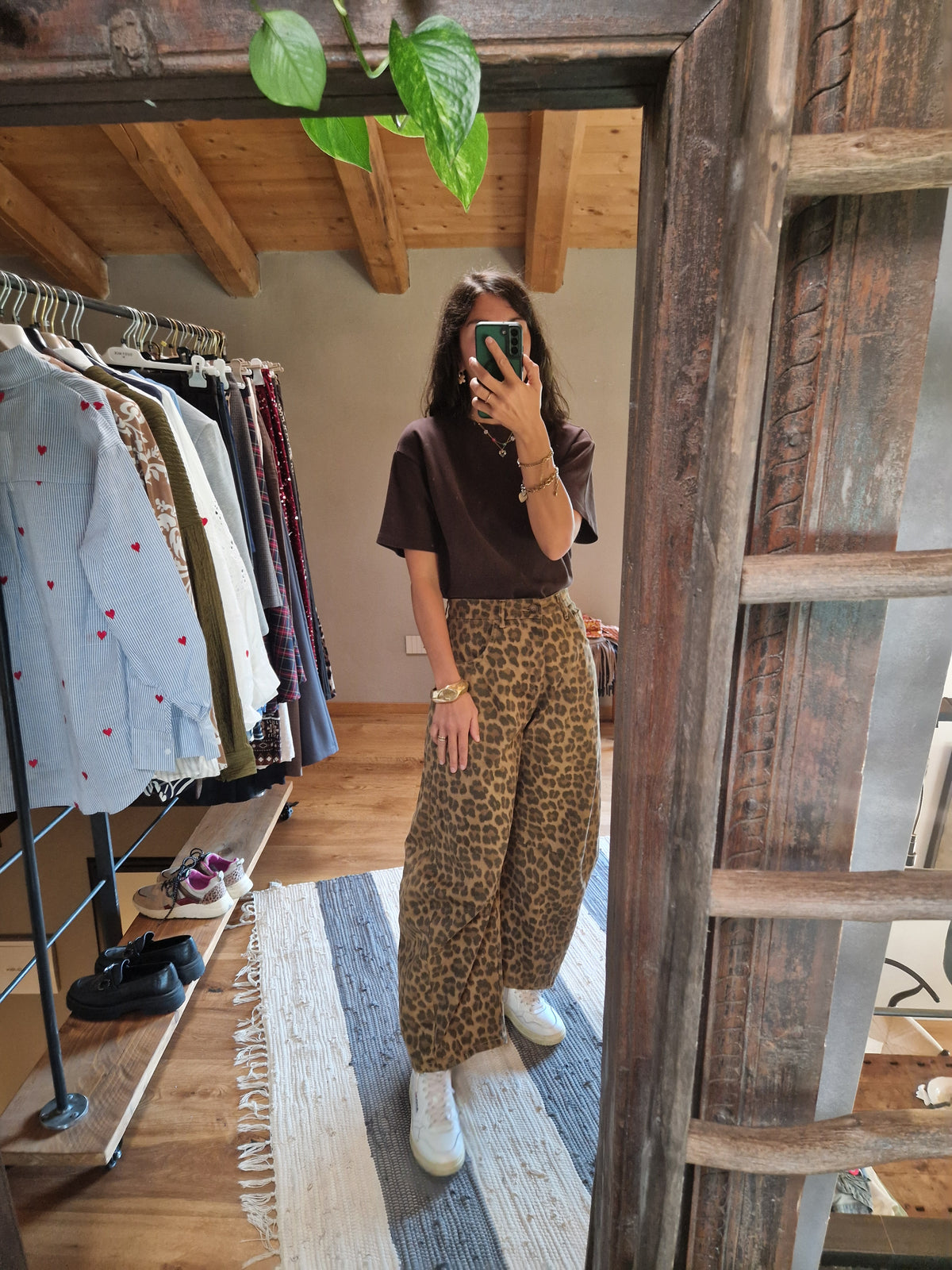 JEANS BALLOON LEOPARDATI