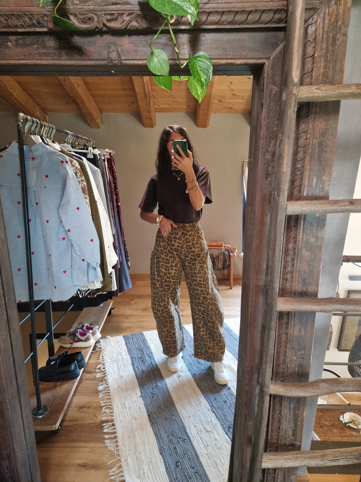 JEANS BALLOON LEOPARDATI