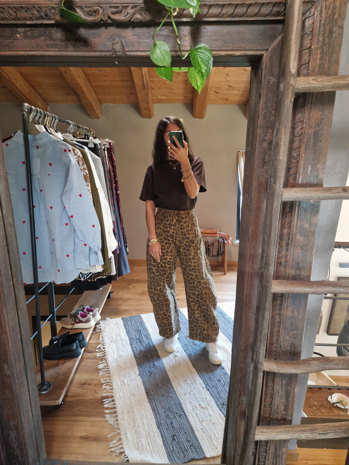 JEANS BALLOON LEOPARDATI