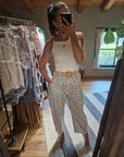 PANTALONI A POIS CON CINTURA