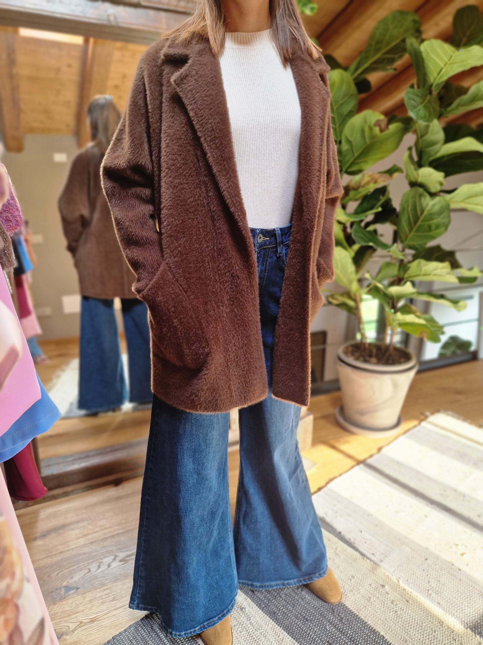 CARDIGAN EFFETTO PELLICCIA