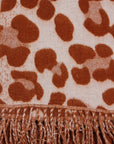 SCIARPA LEOPARDATA CON FRANGE