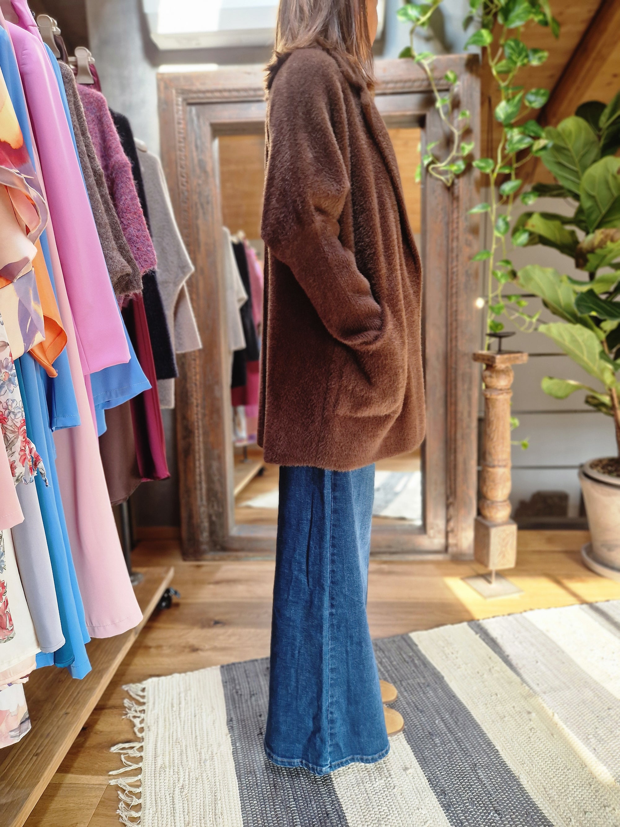 CARDIGAN EFFETTO PELLICCIA