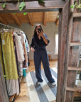 PANTALONI IN TENCEL CON ELASTICO IN VITA