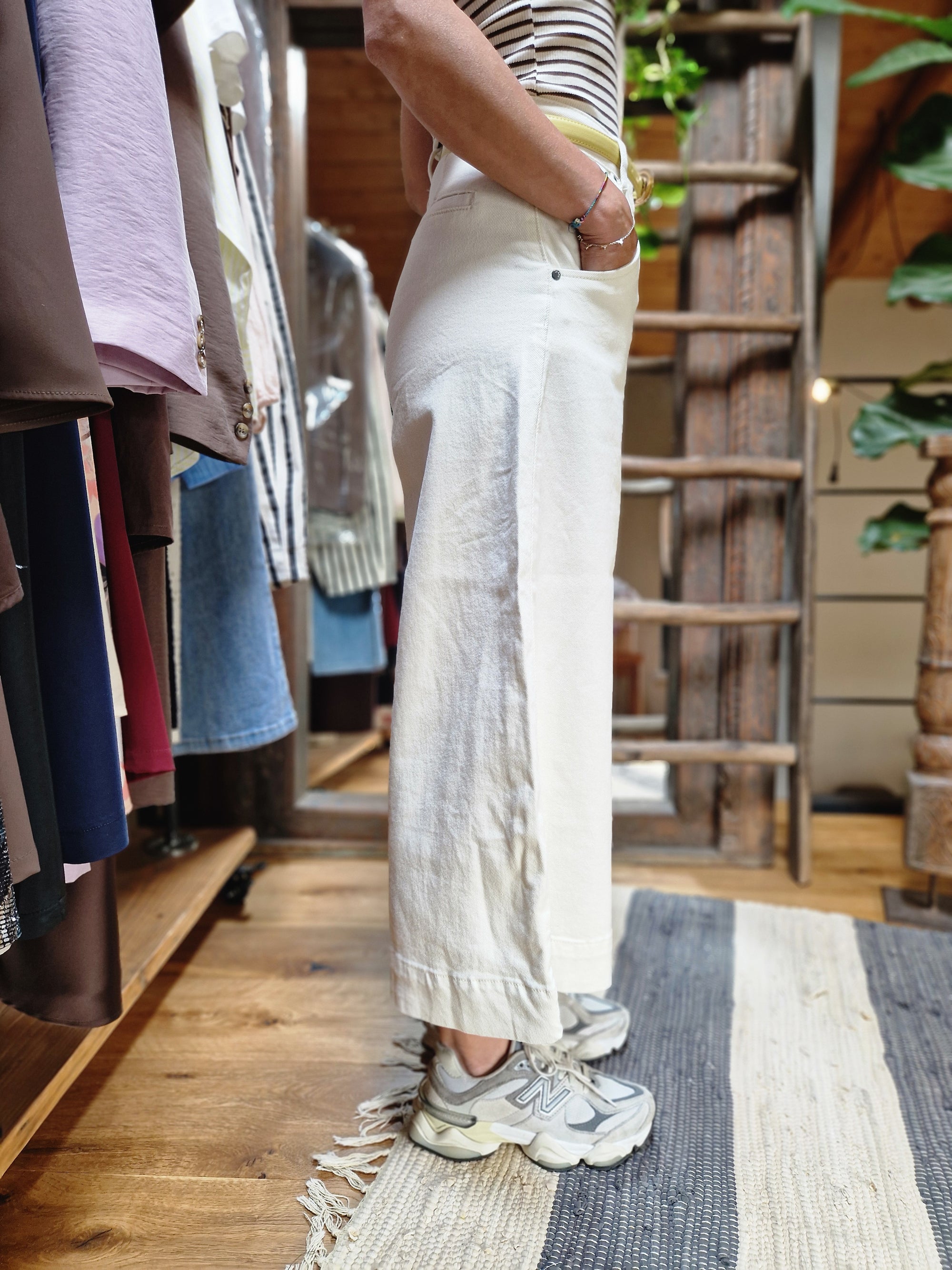 JEANS CULOTTE PANNA