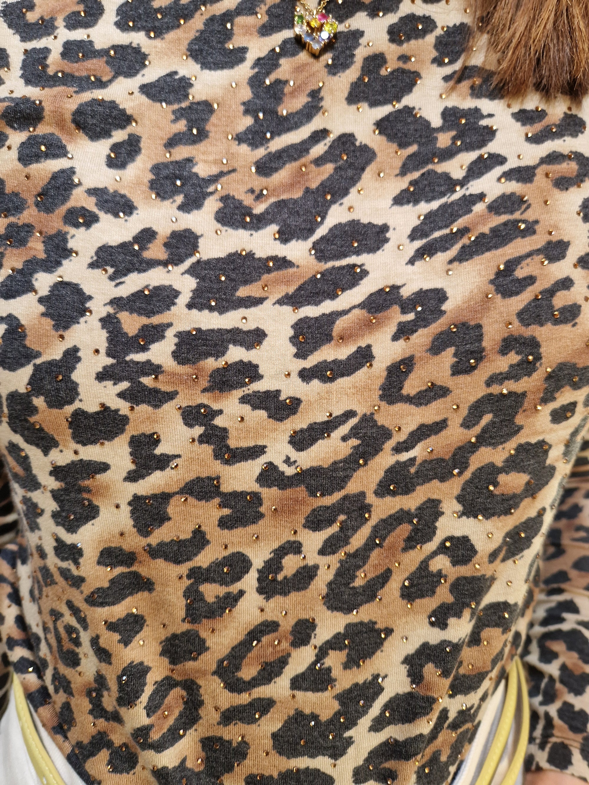 MAGLIA LEOPARDATA MANICHE LUNGHE