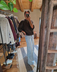 MAGLIA OVERSIZE CON INSERTI IN PELO