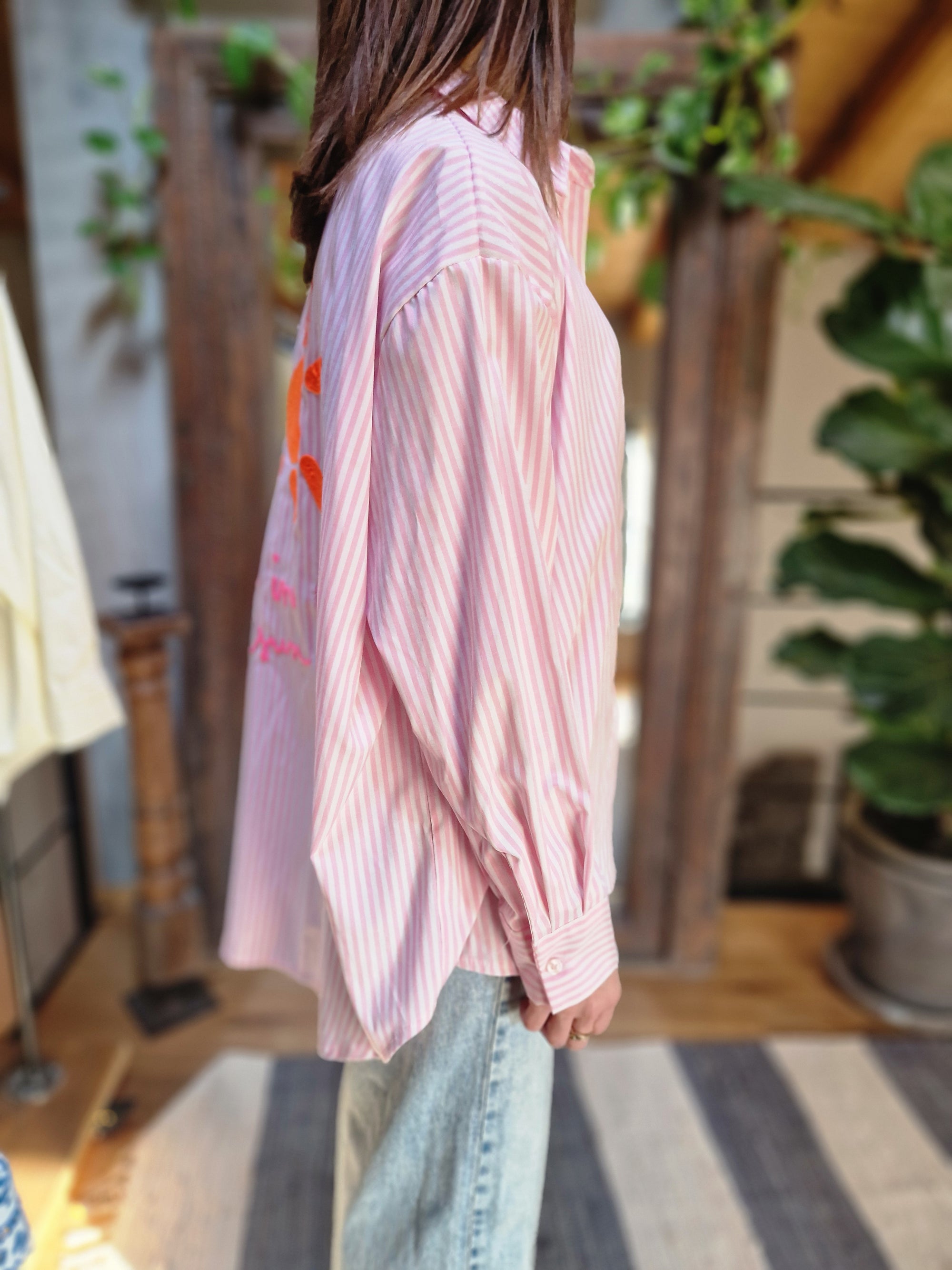 CAMICIA OVER CON DISEGNO SOLE