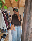 MAGLIA OVERSIZE CON INSERTI IN PELO