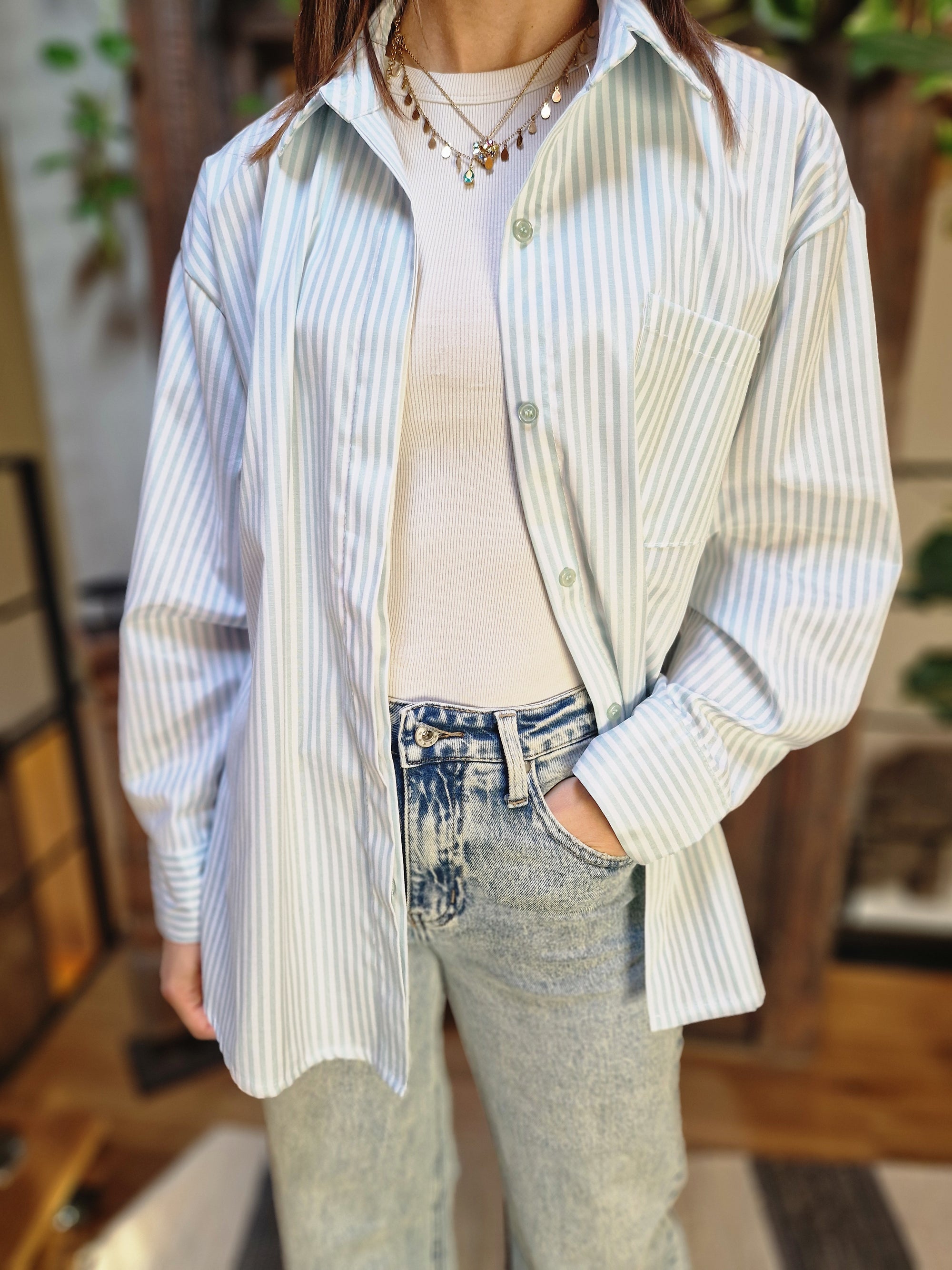 CAMICIA OVER SCRITTA "ST BARTH"