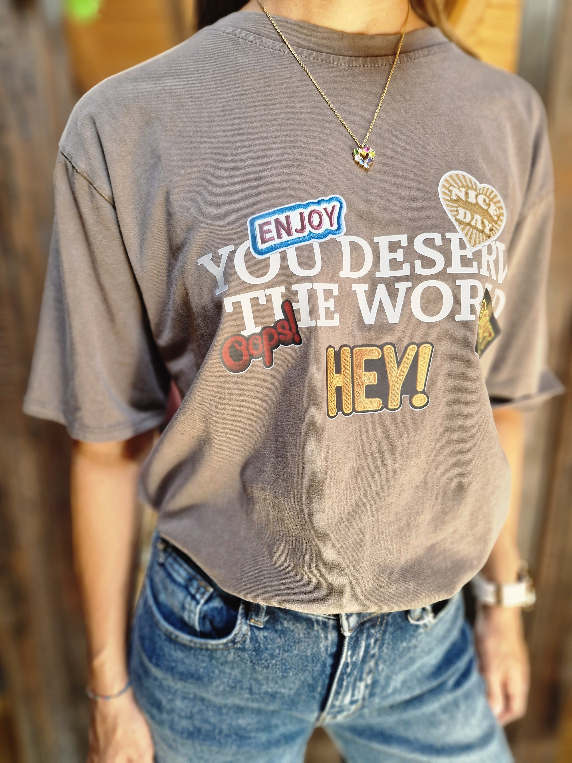 T-SHIRT STAMPA CON SCRITTA