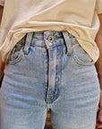 JEANS WIDE-LEG A VITA ALTA