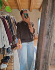 MAGLIA OVERSIZE CON INSERTI IN PELO