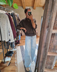 MAGLIA OVERSIZE CON INSERTI IN PELO