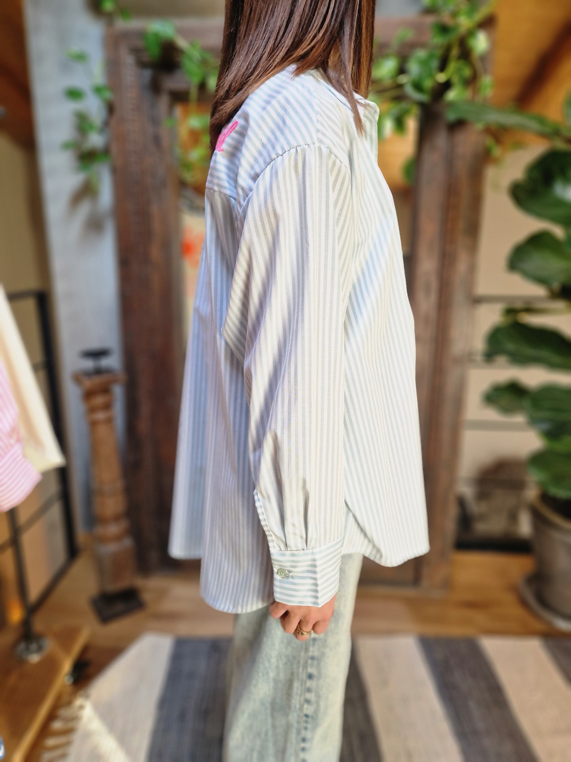 CAMICIA OVER SCRITTA "ST BARTH"