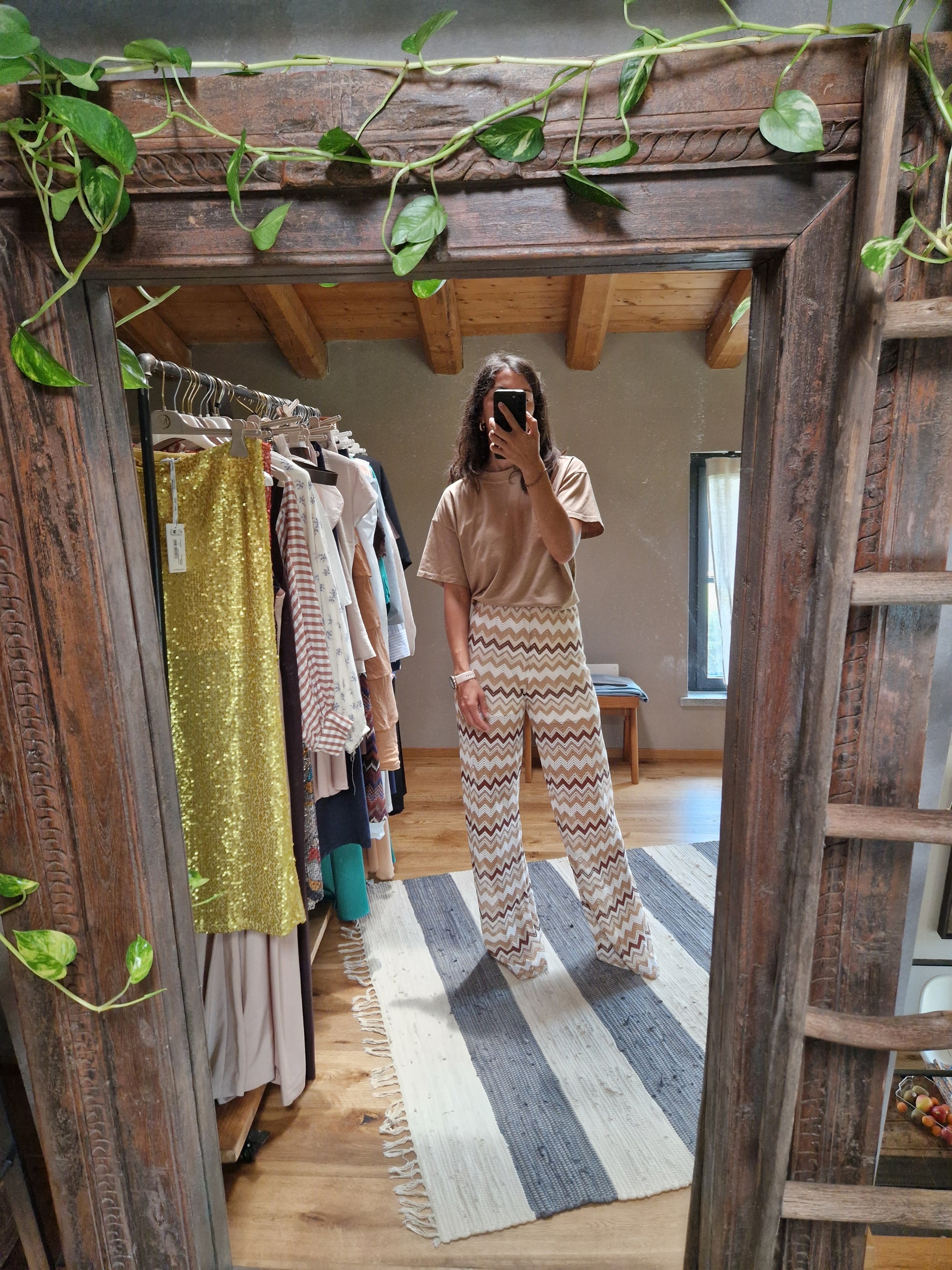 PANTALONE IN MAGLIA TRAFORATA