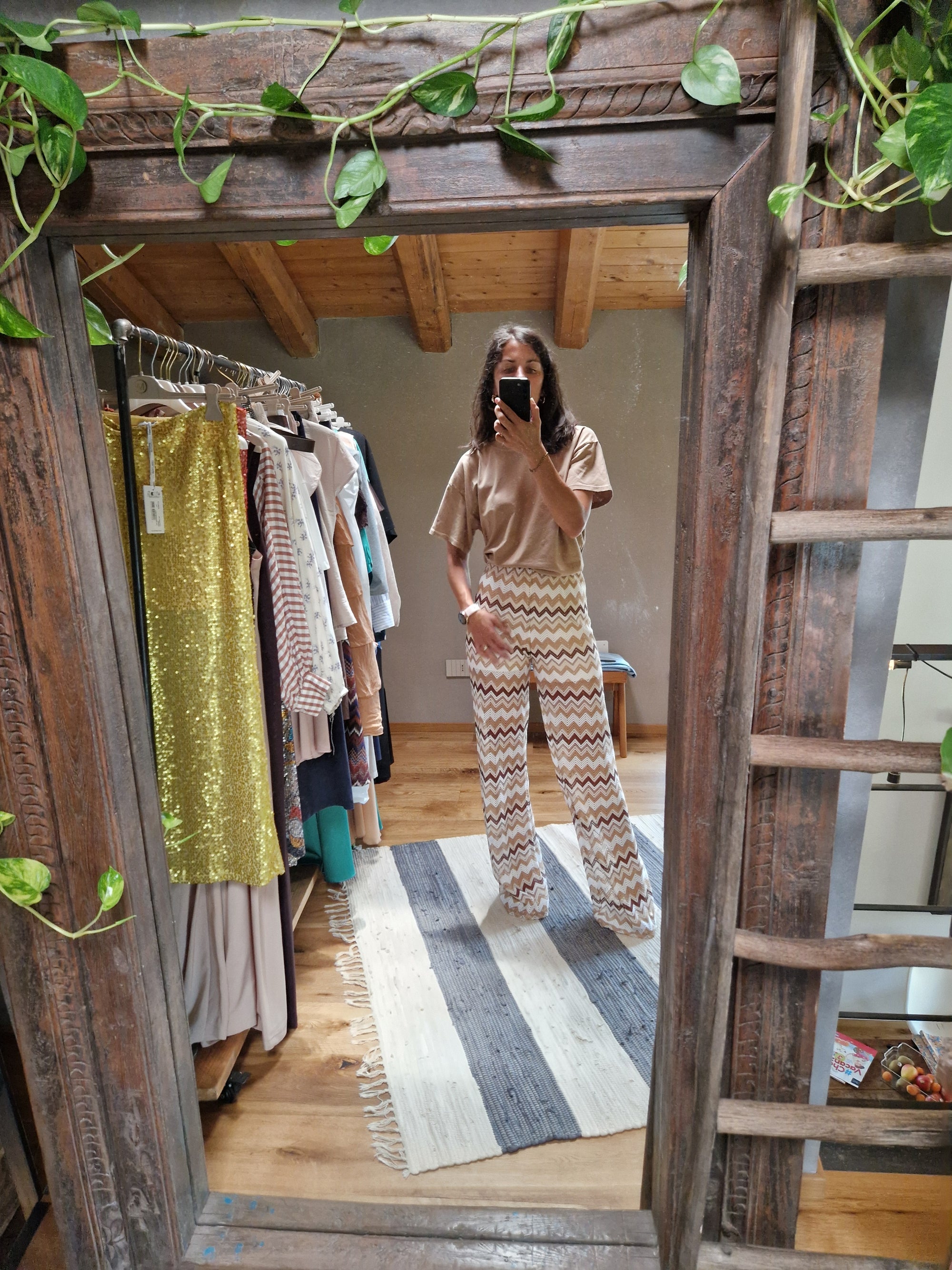 PANTALONE IN MAGLIA TRAFORATA