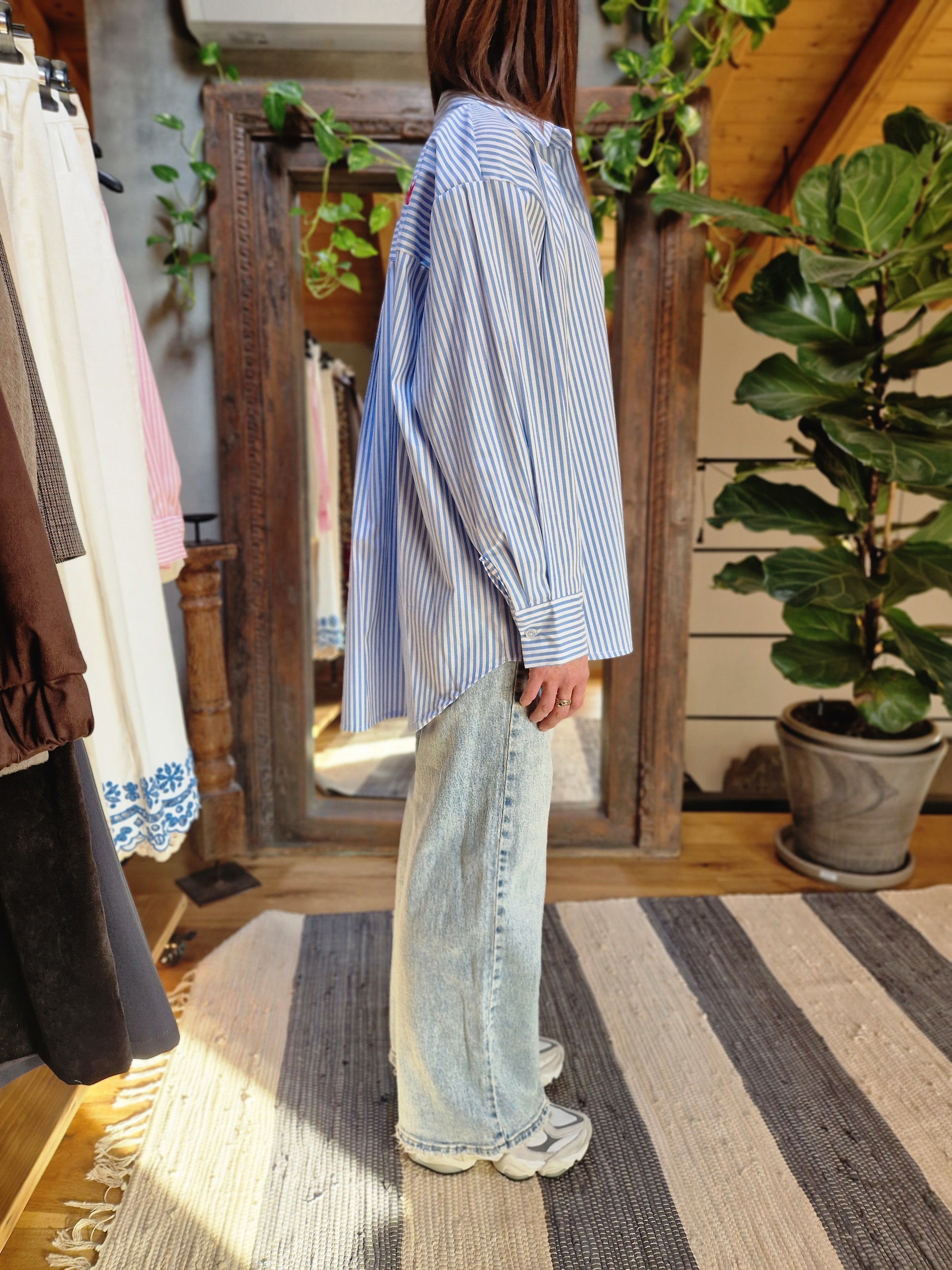 CAMICIA OVER SCRITTA "ST BARTH"