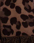 SCIARPA LEOPARDATA CON FRANGE